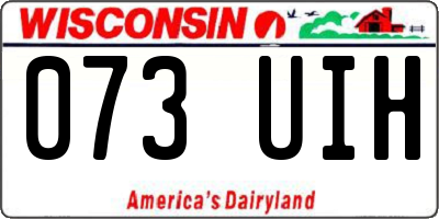 WI license plate 073UIH