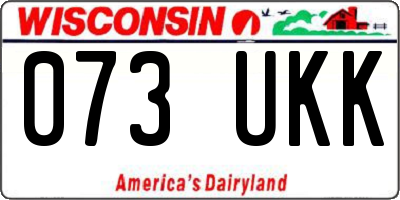WI license plate 073UKK