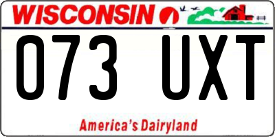 WI license plate 073UXT