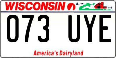 WI license plate 073UYE