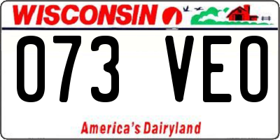 WI license plate 073VEO