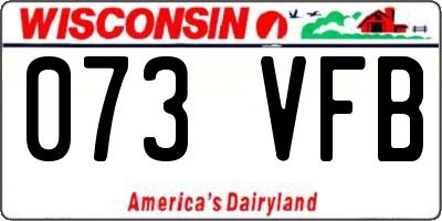 WI license plate 073VFB