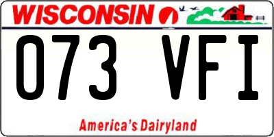 WI license plate 073VFI