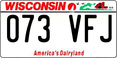 WI license plate 073VFJ
