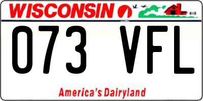 WI license plate 073VFL