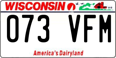 WI license plate 073VFM