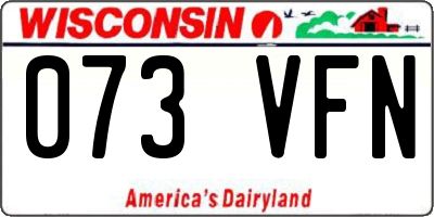 WI license plate 073VFN