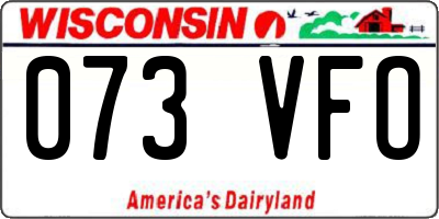 WI license plate 073VFO