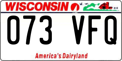 WI license plate 073VFQ