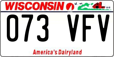 WI license plate 073VFV