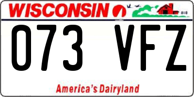 WI license plate 073VFZ