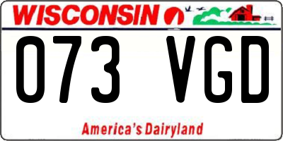 WI license plate 073VGD