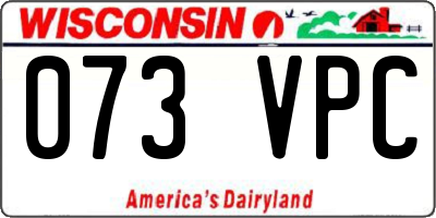 WI license plate 073VPC