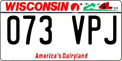 WI license plate 073VPJ