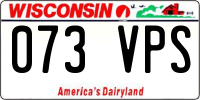 WI license plate 073VPS