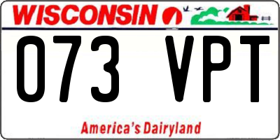 WI license plate 073VPT