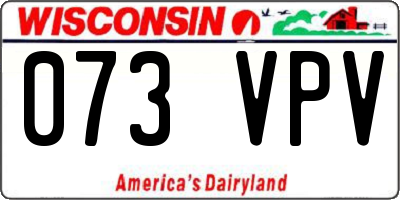 WI license plate 073VPV