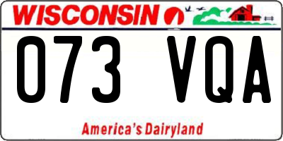 WI license plate 073VQA