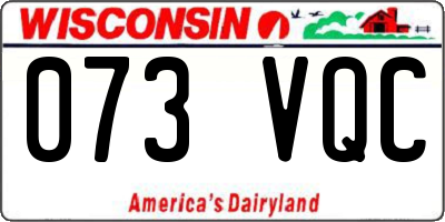 WI license plate 073VQC