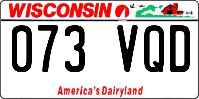 WI license plate 073VQD