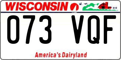 WI license plate 073VQF