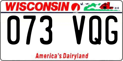 WI license plate 073VQG