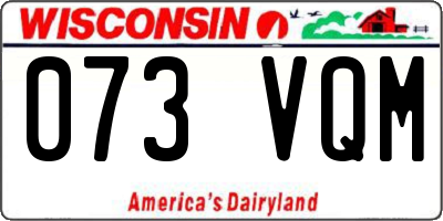 WI license plate 073VQM