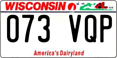 WI license plate 073VQP