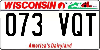 WI license plate 073VQT