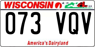 WI license plate 073VQV