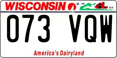 WI license plate 073VQW