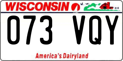 WI license plate 073VQY