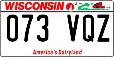 WI license plate 073VQZ