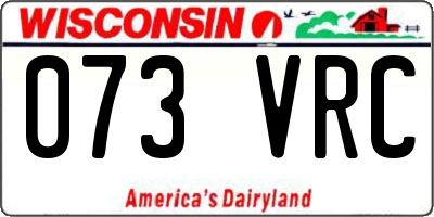 WI license plate 073VRC