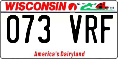 WI license plate 073VRF