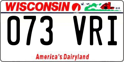 WI license plate 073VRI