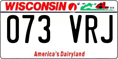 WI license plate 073VRJ