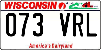WI license plate 073VRL