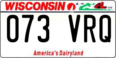 WI license plate 073VRQ
