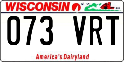 WI license plate 073VRT