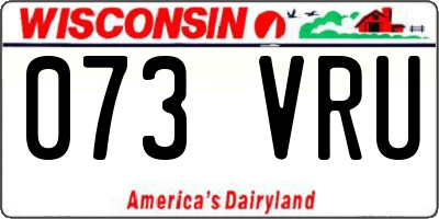WI license plate 073VRU