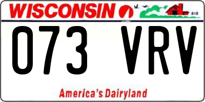 WI license plate 073VRV