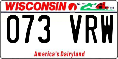 WI license plate 073VRW
