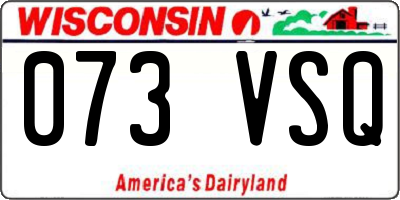WI license plate 073VSQ