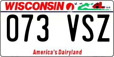 WI license plate 073VSZ