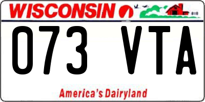 WI license plate 073VTA