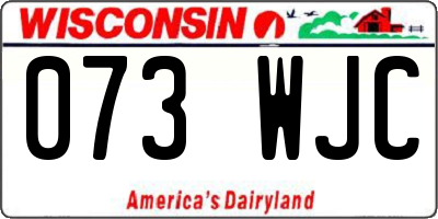 WI license plate 073WJC