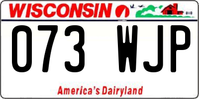 WI license plate 073WJP