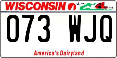 WI license plate 073WJQ