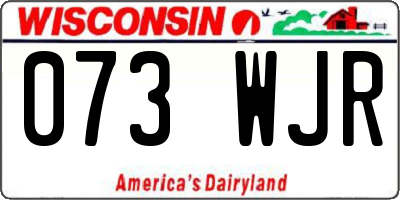 WI license plate 073WJR